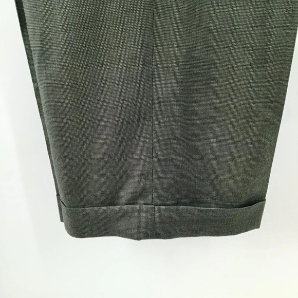 Mens Jones New York Suit 40R Pants 35/28.5 Wool Cashmere Blend Green Houndstooth - Picture 13 of 16